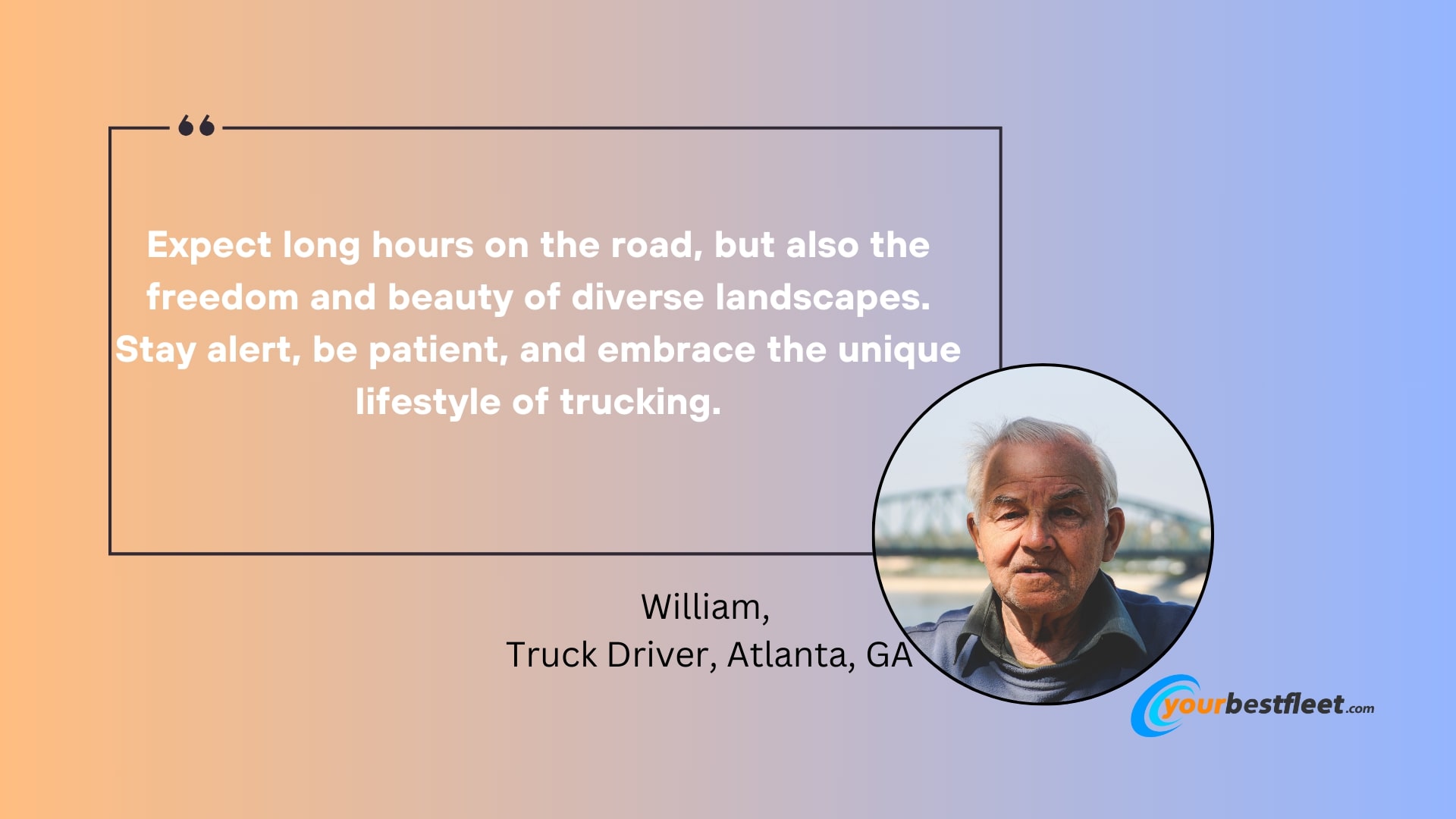 Advice from a truck driver